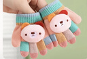爱宝适婴儿手套冬季宝宝毛绒保暖五指手套儿童分指手套8007彩虹小熊 实拍图