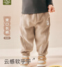 拉比儿童束口长裤宝宝百搭休闲裤子25秋冬新款男女童 卡其色 90 cm 实拍图