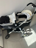 纽贝耳newber婴儿车 婴儿推车 婴儿车0-3岁用折叠可坐可躺带减震 可换向 黑白 防风保暖罩+防蚊罩+护脊板 实拍图