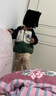 ASK JUNIOR男童外套2026春小童撞色摇粒绒外套儿童学院风连帽上衣 藏青 100 实拍图