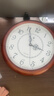 北极星（POLARIS）挂钟实木客厅时尚创意时钟简约现代挂表装饰38cm石英钟表9060环 实拍图
