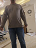 战浩【2件】纯棉长袖T恤男春秋圆领纯色中青年宽松大码打底衫重磅秋衣 卡其色+铁灰色 XL 建议【135-150斤】 实拍图