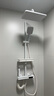ARRTOTO官方恒温淋浴花洒套装全铜主体枪灰家用数显空气注入花洒全套喷头 6026-白色【四档冷热】花洒套装 实拍图