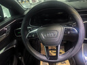 奥迪方向盘套真皮A6L/A4L/A7L/A8L/Q5L/A3A5Q3Q7Q8Q6车把套超薄款 圆形超薄款【双色线】带车标 实拍图