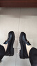 达芙妮乐福鞋女2025春季新款女鞋粗跟显瘦小皮鞋女经典百搭一脚蹬单鞋女 哑光黑（3.5CM经典百搭款） 38 实拍图