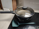 KIWICOO德国钛聚力平底锅不粘锅家用牛排煎锅无涂层煎蛋炒锅电磁炉燃气灶 【钛聚力煎炒锅】黑瓷耐脏 26cm 实拍图