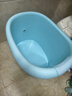 日康（rikang）婴儿游泳桶 儿童洗澡桶泡澡桶家用新生儿游泳池浴桶 蓝色 X1002-1 实拍图