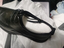 百丽通勤商务皮鞋2025男牛皮褶皱增高休闲鞋A1373AM4 黑色2  41 实拍图