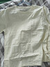 马登工装美式300G重磅纯棉T恤男米白色圆领长袖春秋打底衫男士卫衣 米白色 XL 实拍图
