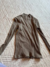 优衣库女装罗纹高领T恤/长袖小高领内搭25秋冬新款479588 32 深米色 3XL /170/108C 实拍图