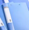 得力（deli）A4双强力夹文件夹 加厚诗朗诵签约夹板收集试卷资料夹子合同票据档案收纳办公学习用品27019蓝 实拍图