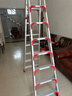 奥质梯子家用折叠人字梯加厚铝合金登高爬梯工程双侧多功能步梯合梯 加固加强版（八步）2.0米高 实拍图