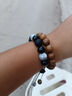 几何手链火山石串珠手串男款个性ins手链高颜值礼物小众饰品男友 M811【三角形火山石手链】 实拍图