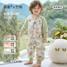 威尔贝鲁（WELLBER）恒温睡袋婴幼儿1-3岁竹棉睡衣秋冬儿童宝宝防踢被子薄夹棉 森林L 实拍图