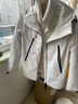 森马（Semir）陈都灵|90%鸭绒羽绒服女中长款保暖内胆24冬新款三合一可拆卸夹克 灰白（白鸭绒）10809 S 155/80A 实拍图