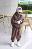 迪士尼（Disney）男童冬季棉服套装2025新款1-9岁儿童马甲三件套冬装加厚衣服外穿 咖色冬款加绒三件套 100 晒单实拍图