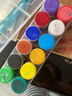 得力（deli）12色18ml水粉画颜料套装(盒)画画美术专用水粉画学生儿童绘画彩绘套装 实拍图