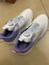 乔丹女大童跑步鞋儿童冬季革面童鞋旋钮扣运动鞋子 乔丹白/钰莹紫38 实拍图
