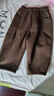 ASK JUNIOR童装儿童裤子男童萝卜裤春装小童磨毛毛呢休闲运动裤 棕咖色 110 实拍图