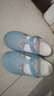 华美健步洞洞鞋女防滑包头凉拖鞋海边沙滩鞋柔软果冻鞋HM2136天蓝36 实拍图