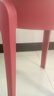树浩家用塑料加厚凳子可叠放餐椅网红风车餐桌椅子现代简约餐厅书桌用 L.HF升级加强PP材料30cm面-红色 实拍图