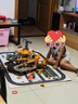活石（LIVING STONES）轨道车玩具男孩3-6岁儿童玩具工程车停车场小火车生日圣诞节礼物 【68件套礼盒装】12辆小汽车 矿场大闯关-充电版工程轨道 实拍图