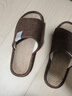 洁丽雅亚麻拖鞋男夏季居家室内家居四季棉麻男士防滑防臭布拖鞋家用静音 咖啡【吸汗防臭】 42-43 【适合41-42】 实拍图