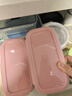 乐扣乐扣（LOCK&LOCK）玻璃保鲜盒套装耐冷耐热冰箱保鲜便当盒 可微波餐盒粉色2件套 实拍图