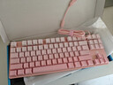 惠普（HP）GK200机械键盘有线办公游戏键盘 20种背光灯效 87键电竞键盘鼠标套装电脑外设键鼠 侧刻渐变粉【茶轴】白光 实拍图