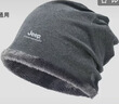JEEP SPIRIT纯棉包头帽男光头帽女士月子帽产后套头帽春秋冬防风保暖睡帽子 深灰（加绒加厚）冬季 均码 实拍图