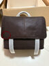 裘真【宋佳同款】植鞣羊皮信使双肩包大容量上班通勤休闲背包新款 咖啡色-小号 预售8天 实拍图