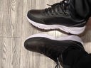 特步运动鞋男鞋跑鞋冬季皮面防水轻便减震健身休闲慢跑步鞋子男黑色 实拍图