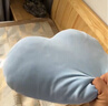 网易严选 太鼓抱枕 日式蓬软 柔软麂皮绒套面圆形靠枕 抱枕汽车护腰靠垫 云朵枕（浅蓝色） 直径40cm 实拍图