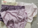 全棉时代女士内裤纯棉性感内裤女蕾丝三角裤 深绛紫+风铃紫+轻粉紫 175 实拍图