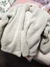 雪中飞摇粒绒外套女2025秋冬立领保暖情侣上衣 米咖色    L    实拍图