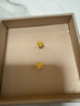 六福珠宝黄金耳钉栀子花足金耳饰礼物 计价G01G0027DS 约1.09克 实拍图