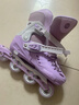 斯威（SWAY）轮滑鞋儿童溜冰鞋男女童初学套装中小学滑轮滑冰旱冰鞋成人直排轮 莫紫八轮全闪+头盔护具+一体支架 L (适合12岁-成人)平时鞋码36-41 实拍图