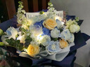艾斯维娜鲜花速递玫瑰混搭花束生日礼物全国同城花店配送 【生日快乐】玫瑰绣球混搭花束 实拍图