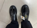 百丽通勤商务皮鞋2025男牛皮褶皱增高休闲鞋A1373AM4 黑色2  40 实拍图