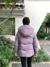 鸭鸭（YAYA）品牌年轻妈妈羽绒服短款2026新款洋气中老年装女士冬季厚外套 灰紫色 L (建议90-105斤) 实拍图