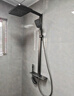 SKJ卫浴淋浴花洒套装钢琴花洒全套增压自洁沐浴器精铜浴室淋雨器 L309-氛围灯数显【枪灰】 实拍图