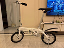 大行（DAHON） 412折叠自行车14英寸单速超轻迷你铝合金学生成人单车BYA412 白色 实拍图
