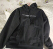 京东京造卫衣男秋冬连帽卫衣侣长袖卫衣重磅磨毛宽松学生上衣 黑色 L 实拍图