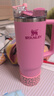STANLEY保温杯巨无霸吸管杯水杯保温保冷高颜值不锈钢男女学生生日礼物 【限时回归】芍药粉- 887ml 实拍图