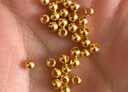御邪定价足金999蹦迪珠黄金2MM散珠硬金爆闪DIY手串散金子 2mm蹦迪珠：约0.03g（预售） 实拍图