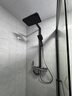 JOMOW卫浴淋浴花洒套装钢琴花洒全套增压自洁沐浴器精铜浴室淋雨器 JO8089 数显氛围灯【冷热】枪灰 实拍图