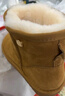 意尔康女靴雪地靴女冬季加绒保暖厚底休闲棉鞋时尚通勤百搭中筒靴子 土黄色 加绒 36 实拍图