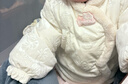 巴拉巴拉童装儿童羽绒服婴儿外套2025新宝宝女童春装新年拜年服新中式衣服 白色调00311-白鸭绒 90 充绒量59g 实拍图