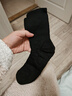 北极绒毛巾底袜子男士秋冬加厚纯棉100%防臭吸汗抗菌耐磨运动中筒篮球袜 长筒黑 【基础加厚毛巾底】 4双 均码 实拍图
