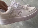 特步情侣男女板鞋小白鞋空军一号冬季革面保暖运动板鞋休闲鞋 实拍图